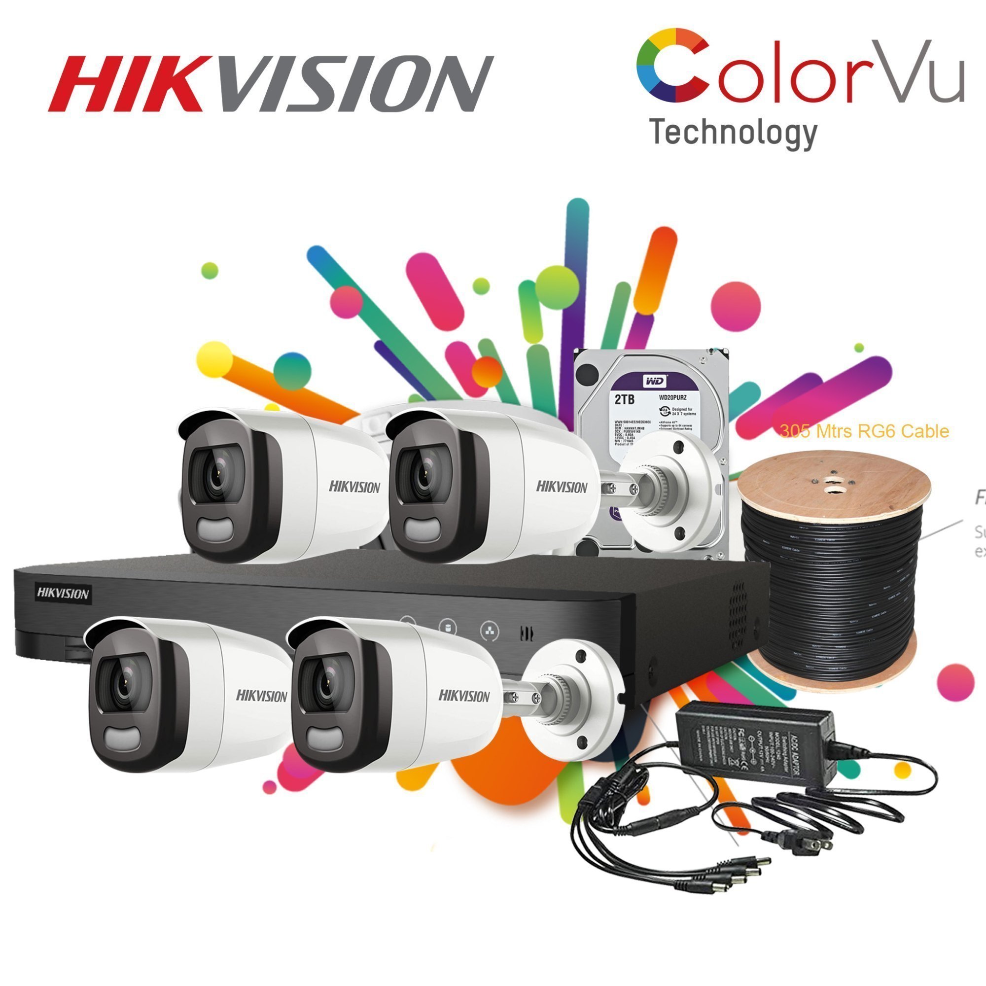 Hikvision Color Vu Camera 2 MP For Outdoor Use At 1560piece