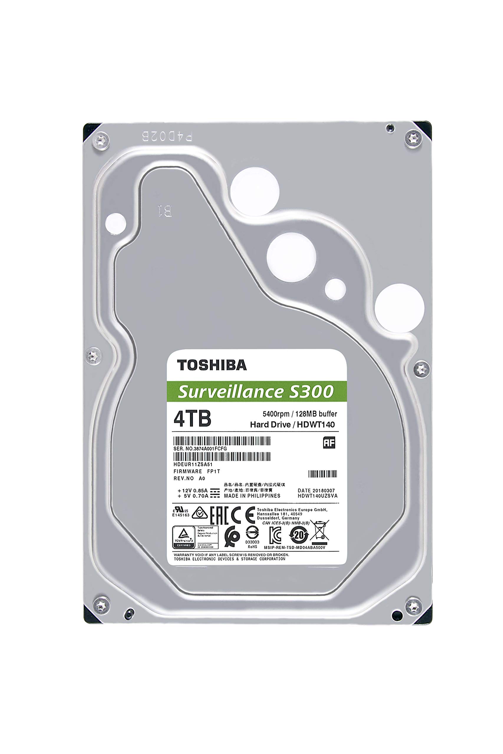 Toshiba S300 4tb Surveillance 35 Internal Hard Drive Cmr Sat
